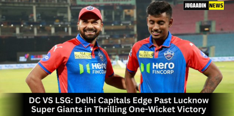 Ashutosh Sharma celebrates after leading Delhi Capitals to a thrilling one-wicket win over Lucknow Super Giants in IPL 2025.