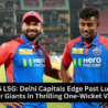 Ashutosh Sharma celebrates after leading Delhi Capitals to a thrilling one-wicket win over Lucknow Super Giants in IPL 2025.