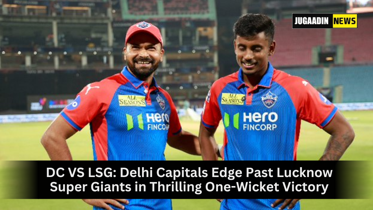 Ashutosh Sharma celebrates after leading Delhi Capitals to a thrilling one-wicket win over Lucknow Super Giants in IPL 2025.