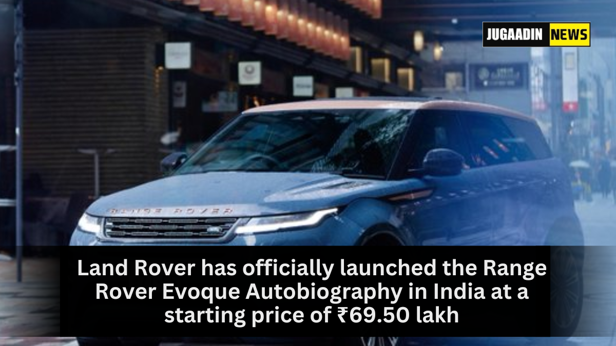 Range Rover Evoque Autobiography parked outdoors, showcasing its sleek design and premium styling features.