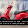 Bajaj Chetak 3503 electric scooter with retro-modern design and eco-friendly performance