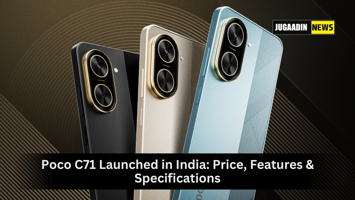Poco C71 smartphone with 6.88-inch display and dual rear cameras