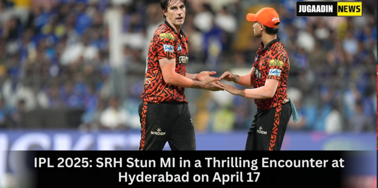 Mumbai Indians celebrate their win against Sunrisers Hyderabad in IPL 2025 match at Wankhede Stadium on April 17