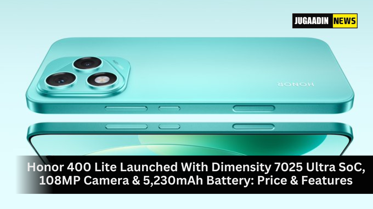 Honor 400 Lite smartphone with 108MP camera and AMOLED display