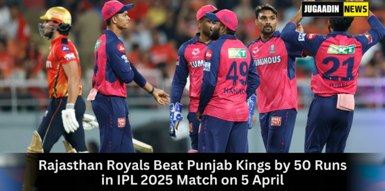 Yashasvi Jaiswal batting during RR vs PBKS IPL 2025 match