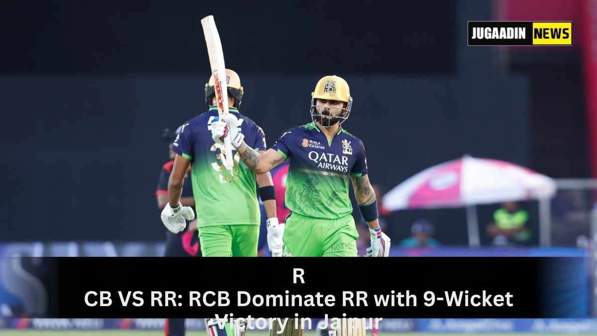 Royal Challengers Bengaluru celebrate after defeating Rajasthan Royals by 9 wickets in IPL 2025