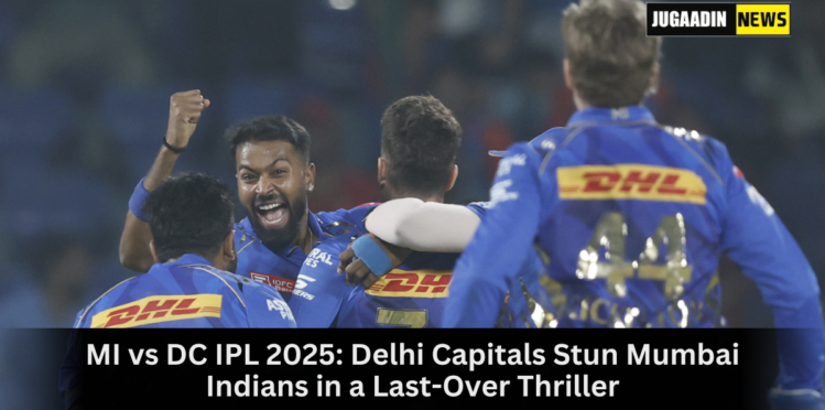 Delhi Capitals celebrate thrilling last-over win against Mumbai Indians in IPL 2025 match on April 13