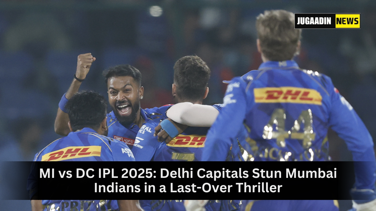 Delhi Capitals celebrate thrilling last-over win against Mumbai Indians in IPL 2025 match on April 13