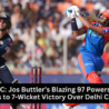 Jos Buttler celebrates his unbeaten 97* in GT vs DC IPL 2025 match