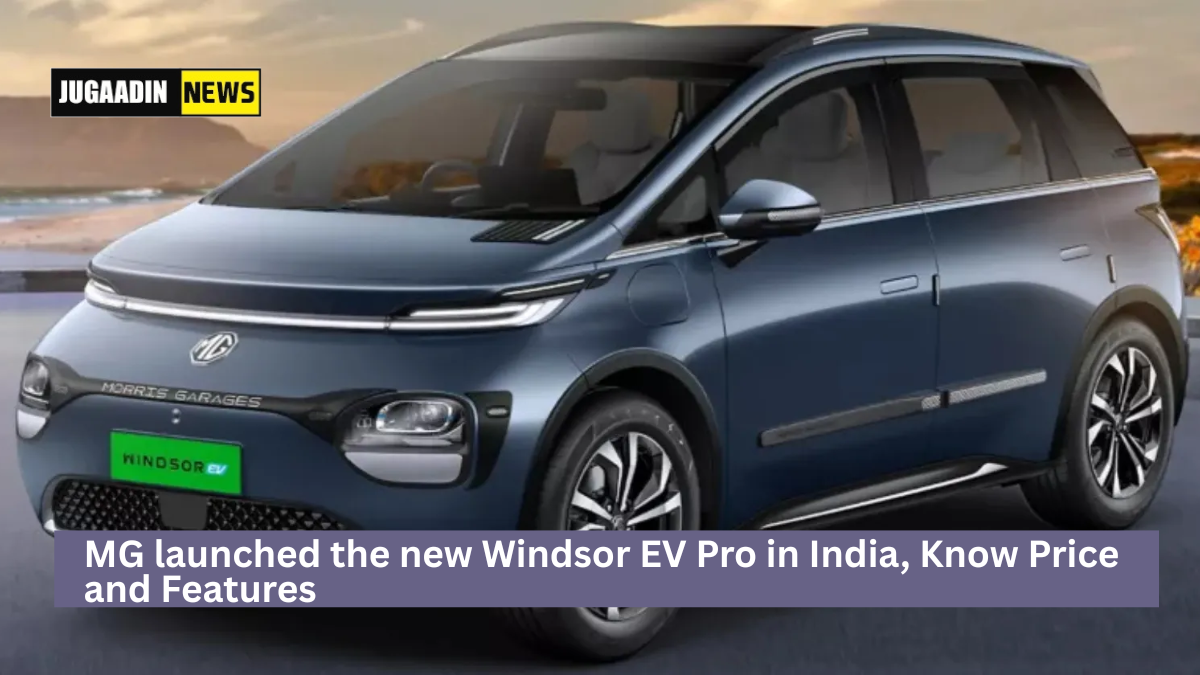 MG Windsor EV Pro electric car showcasing sleek design, modern LED headlights, and eco-friendly features with a 332 km driving range and fast-charging capability.