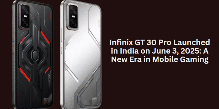 Two color variants of the Infinix GT 30 Pro smartphone, showcasing a bold gaming-centric design in black and silver finishes.