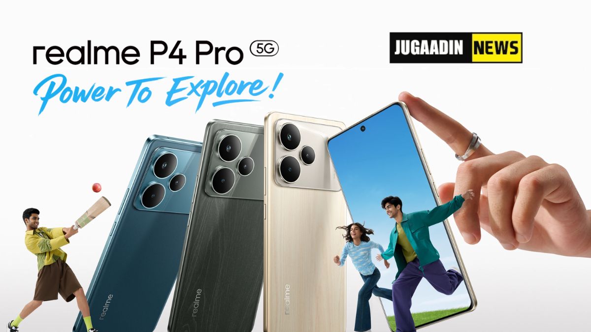 Realme P4 Pro 5G smartphone highlighting sleek design, large display, and high-performance gaming features