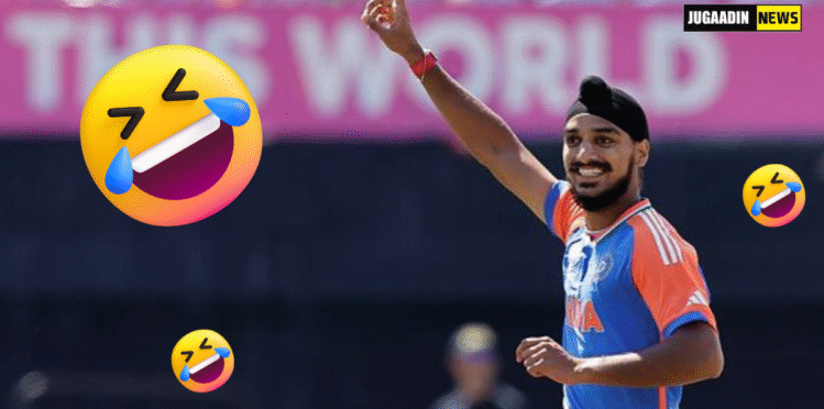 Arshdeep singh laughing after taking wicket