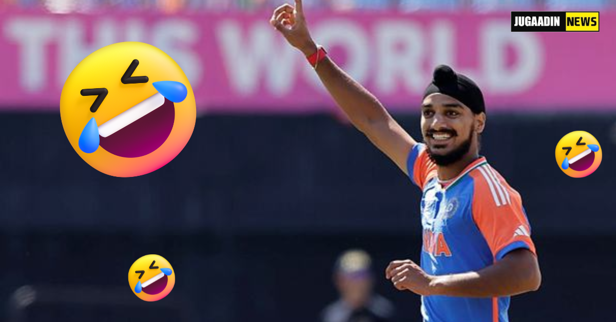 Arshdeep singh laughing after taking wicket