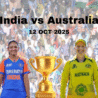 India vs Australia wome's captain with ICC Womens World Cup Trophy