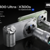Vivo X300 Ultra poster showing 200MP ZEISS camera, Snapdragon 8 Gen 5, 144Hz AMOLED display, 6600mAh battery and fast charging features