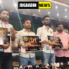 Organizers and team members unveiling the poster of the “Say No To Drugs” live music concert during a press conference in Hisar.
