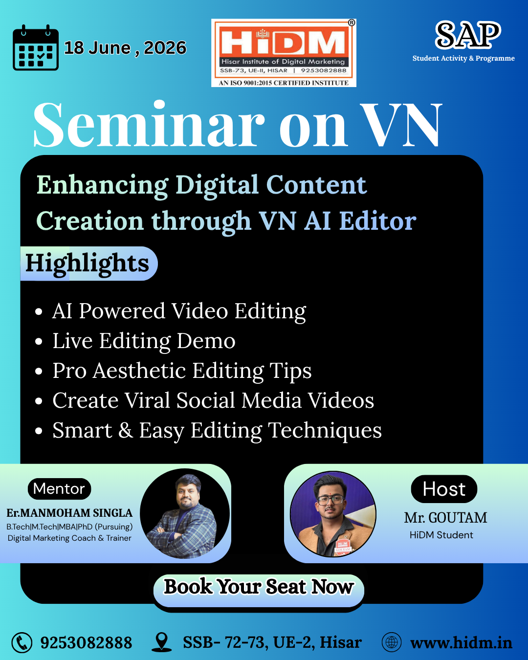 Seminar on VN- Enhancing Digital Content Creation Through VN AI Editor 
