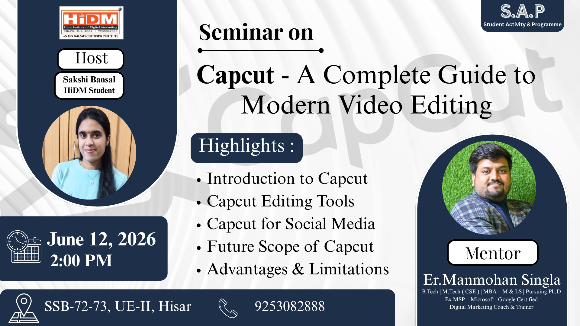 seminar on CapCut – A Complete Guide to Modern Video Editing