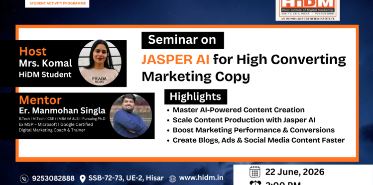 Seminar on Jasper AI for High-Converting Marketing Copy