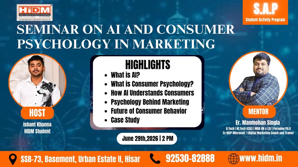 seminar on AI and Consumer psychology in marketing