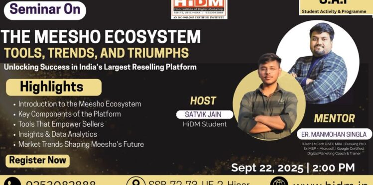 seminar on The Meesho Ecosystem Tools , Trends & Triumphs
