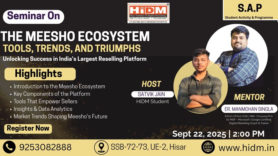 seminar on The Meesho Ecosystem Tools , Trends & Triumphs