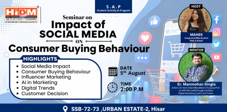 Seminar on impact of social media on consumer buying behaviour.