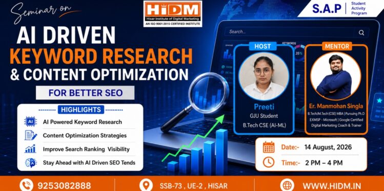 Seminar on AI driven keyword research and content optimization