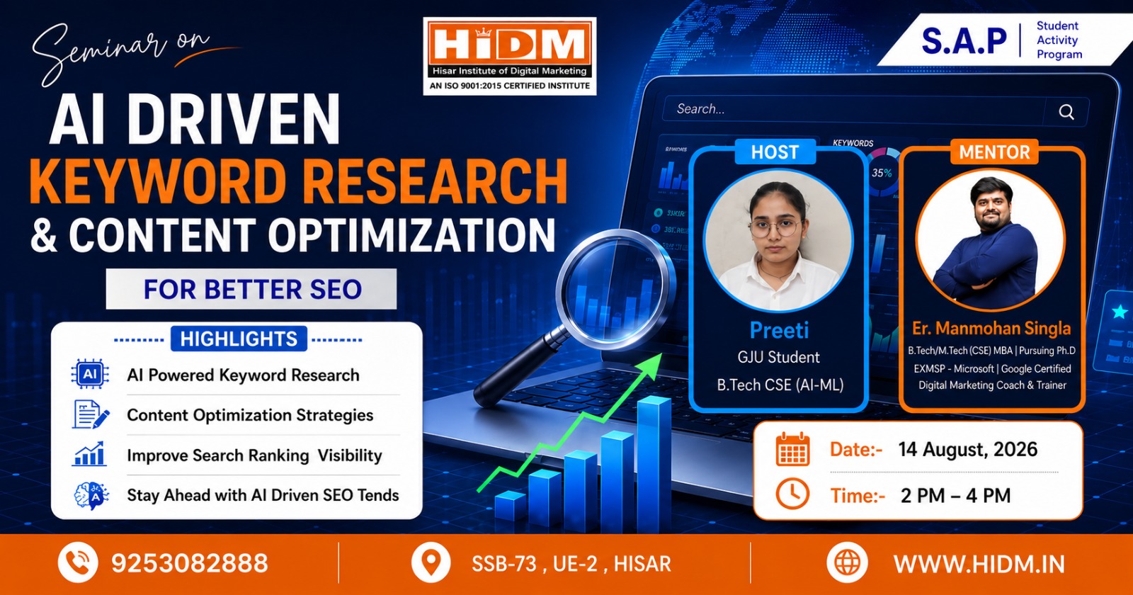 Seminar on AI Driven Keyword Research & Content Optimization