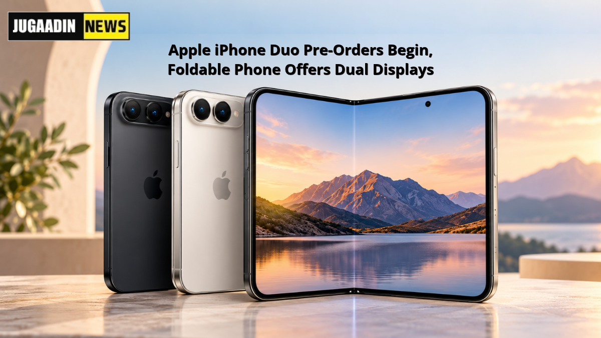 Apple iPhone Duo foldable smartphone with dual displays featured in Jugaadin News