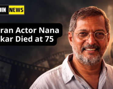 Veteran actor Nana Patekar featured in a cinematic film-themed background