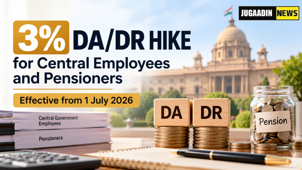 3% DA/DR hike for central government employees and pensioners effective from July 1, 2026